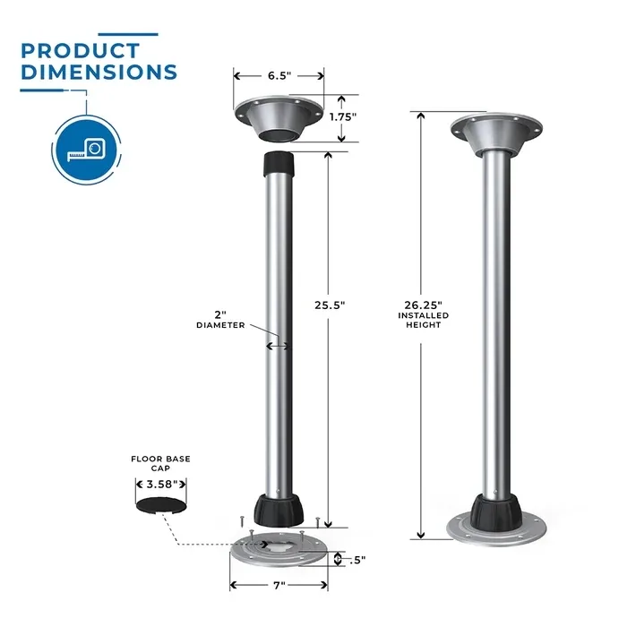 ITC - Sequoia Table Leg Set - 25.5" — image 2