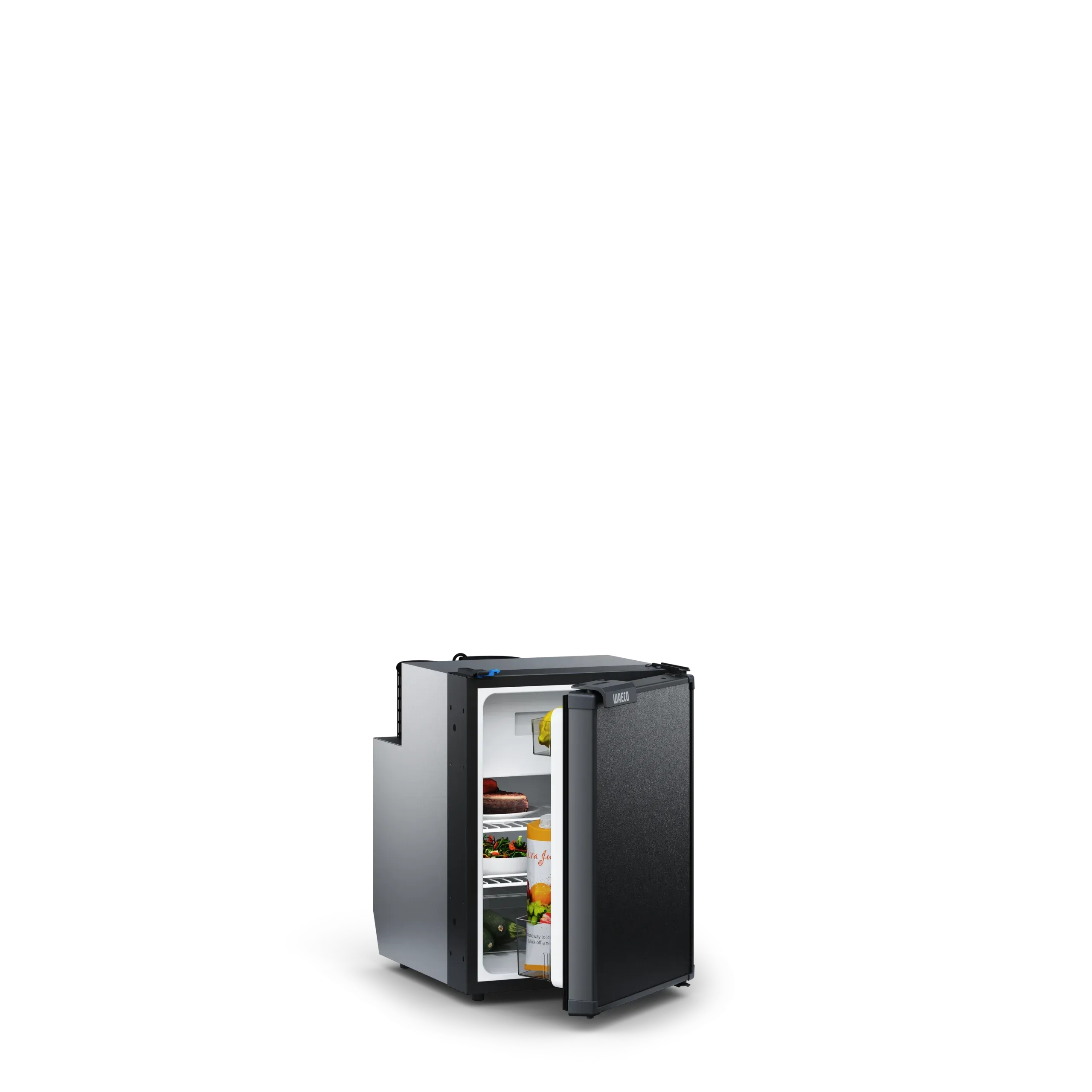 WAECO 44L Compressor Fridge – WCR50 — Semi-open view of the WCR 50 refrigerator Cool value for your money: this compressor refrigerator pr
